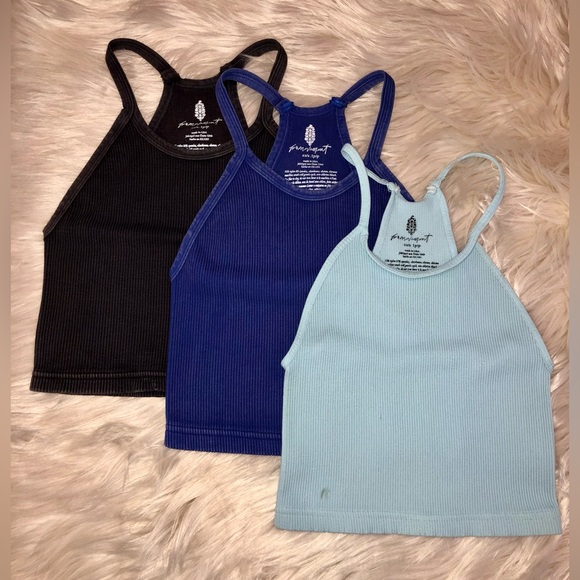 Free People Tops - *please read* Free People Movement Happiness Runs Crop Tank BUNDLE OF 3 XS/S